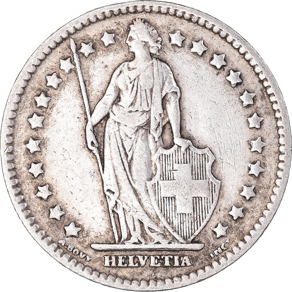 Munten, Zwitserland, Franc, 1921, Bern, FR+, Zilver, KM:24