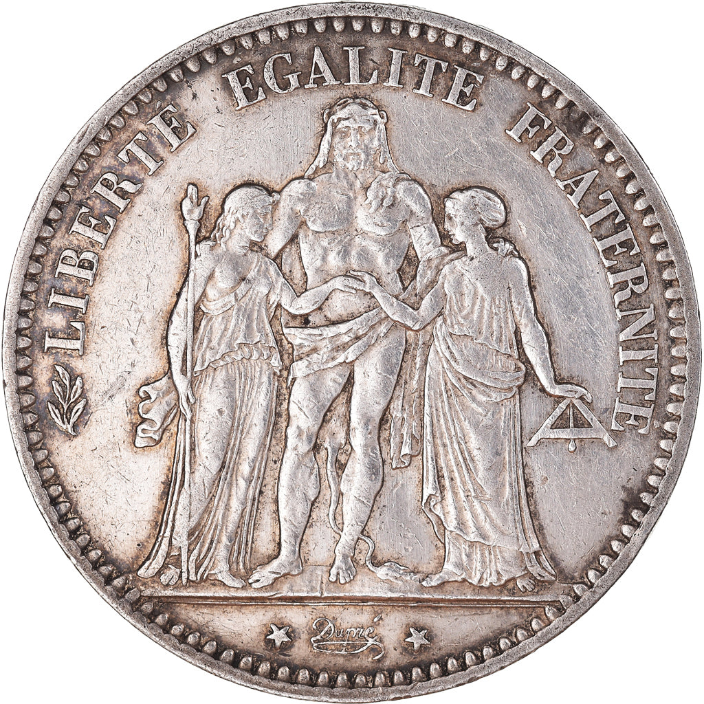 Coin, France, Hercule, 5 Francs, 1876, Paris, AU(50-53), Silver, KM:820.1