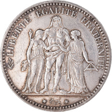 Coin, France, Hercule, 5 Francs, 1876, Paris, AU(50-53), Silver, KM:820.1