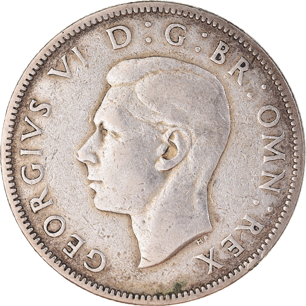 Monnaie, Grande-Bretagne, George VI, Florin, Two Shillings, 1945, TTB, Argent