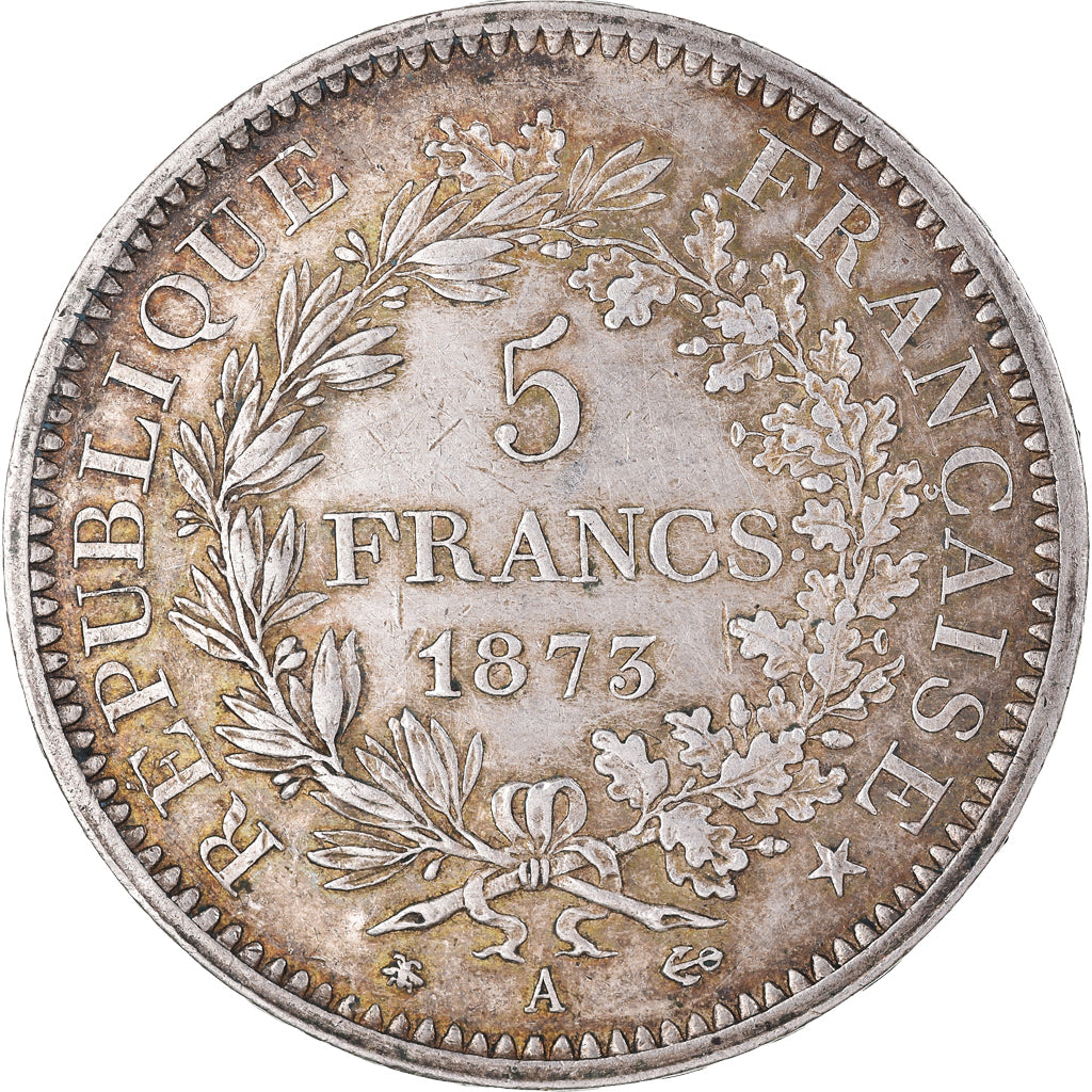 Monnaie, France, Hercule, 5 Francs, 1873, Paris, TTB+, Argent, Gadoury:745a