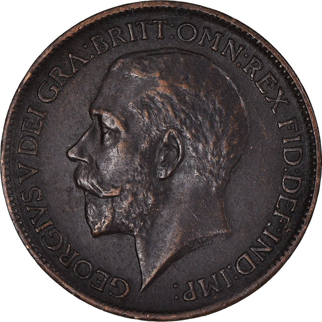 Moneta, Gran Bretagna, George V, Farthing, 1912, BB, Bronzo, KM:808.1