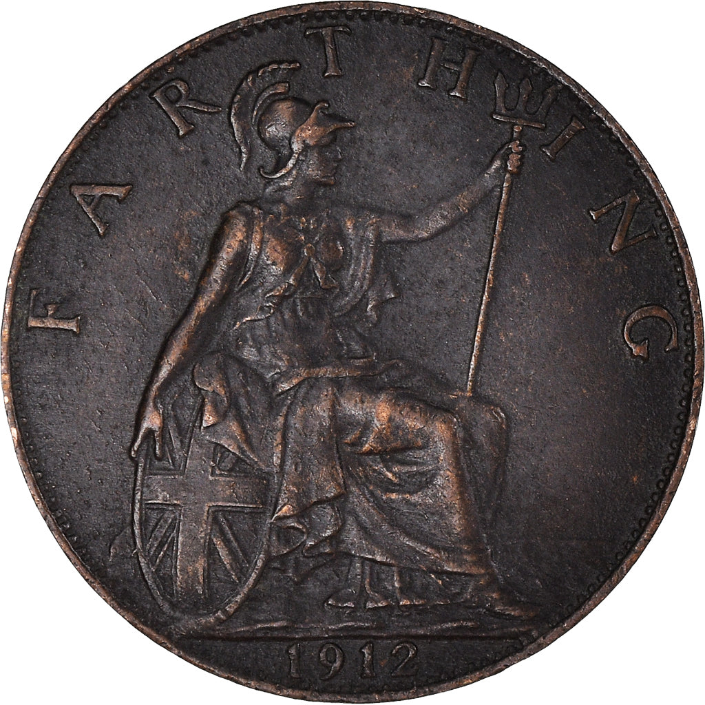 Moneta, Gran Bretagna, George V, Farthing, 1912, BB, Bronzo, KM:808.1