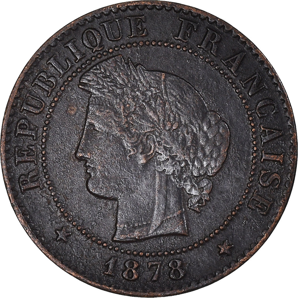 Munten, Frankrijk, Cérès, Centime, 1878, Bordeaux, ZF, Bronzen, KM:826.2