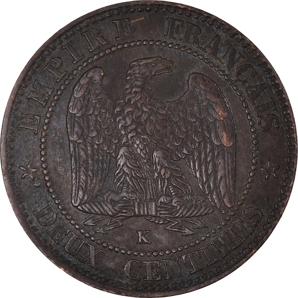 Coin, France, Napoléon III, 2 Centimes, 1856, Bordeaux, VF(30-35), Bronze