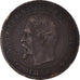 Moneda, Francia, Napoléon III, 2 Centimes, 1854, Lille, BC+, Bronce, KM:776.7