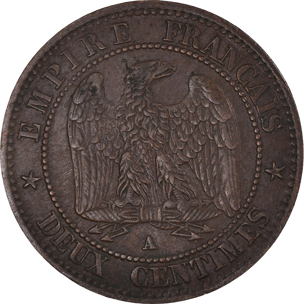 Coin, France, Napoléon III, 2 Centimes, 1857, Paris, EF(40-45), Bronze