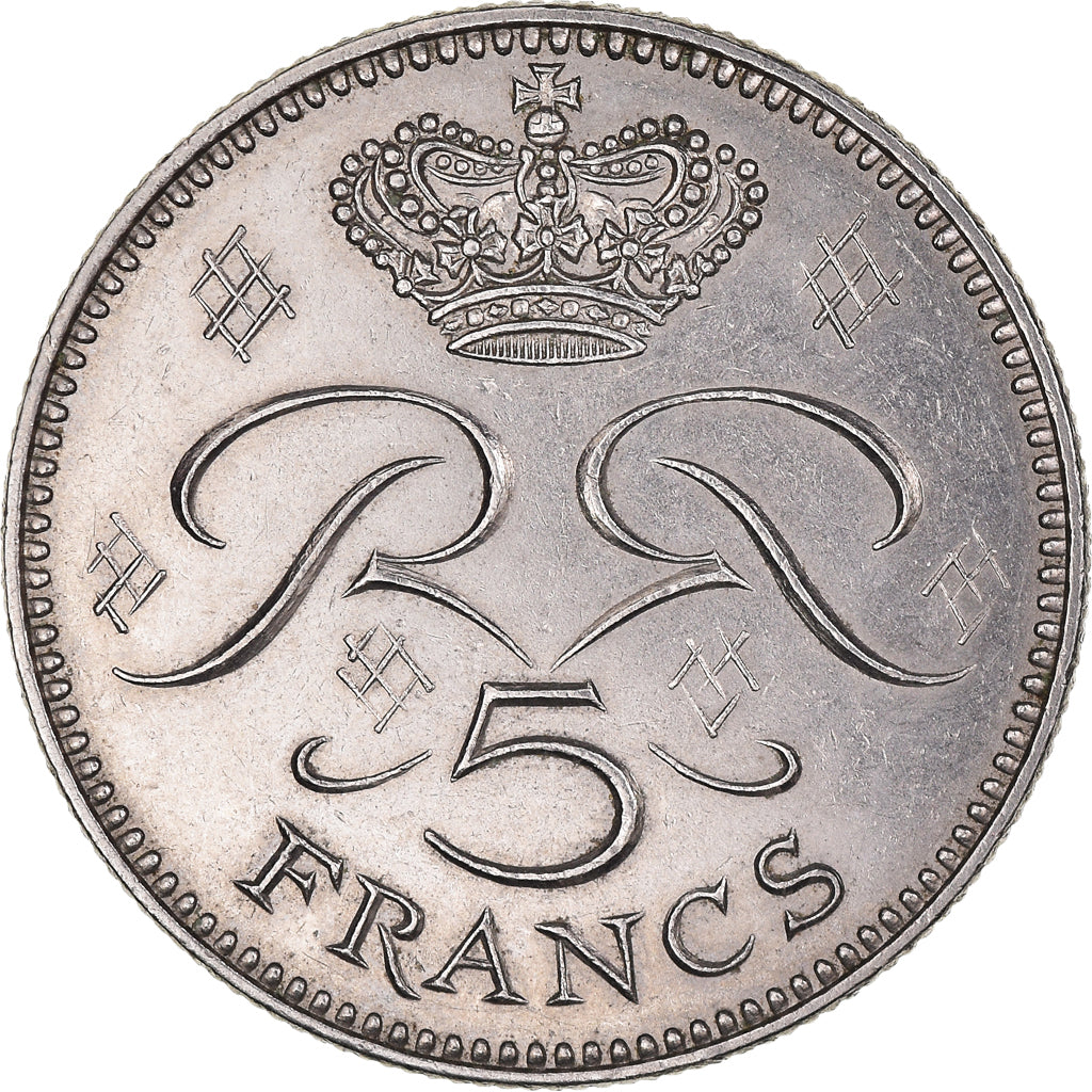 Coin, Monaco, Rainier III, 5 Francs, 1974, AU(50-53), Copper-nickel, KM:150