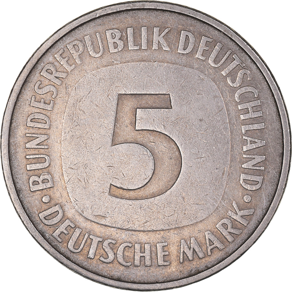 Moneta, Niemcy - RFN, 5 Mark, 1981, Stuttgart, EF(40-45), Miedź-Nikiel