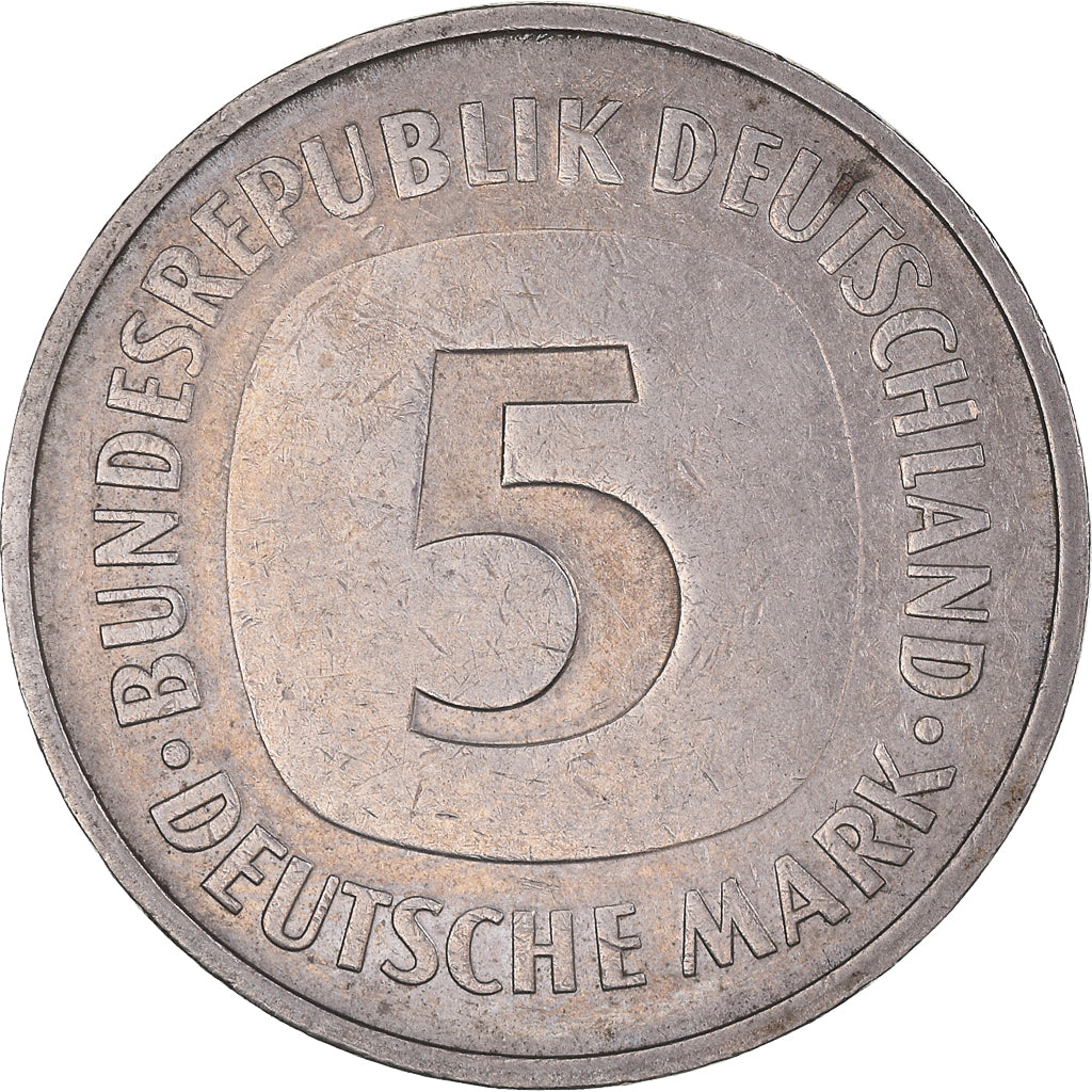 Moneta, GERMANIA - REPUBBLICA FEDERALE, 5 Mark, 1976, Munich, BB, Nichel
