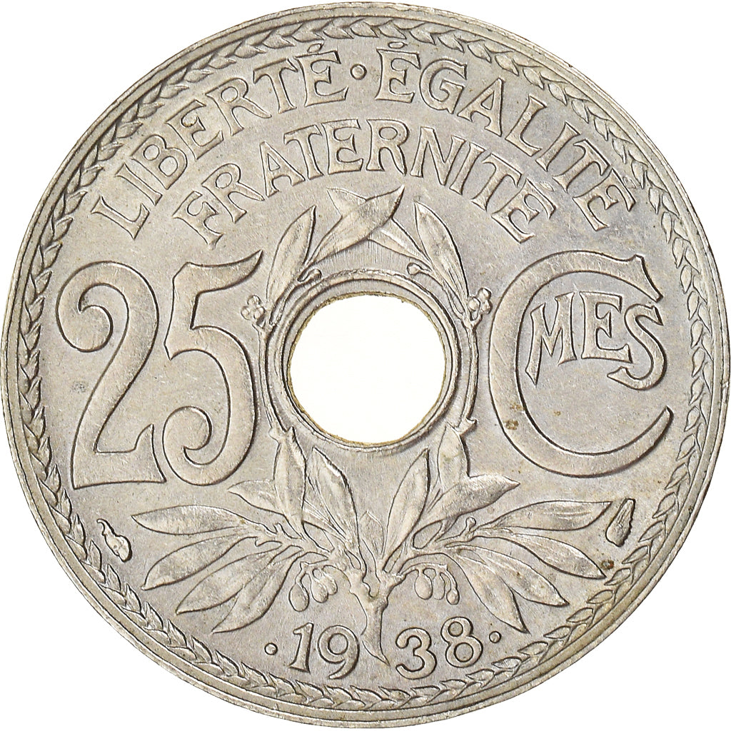 Monnaie, France, Lindauer, 25 Centimes, .1938., TTB+, Nickel-Bronze