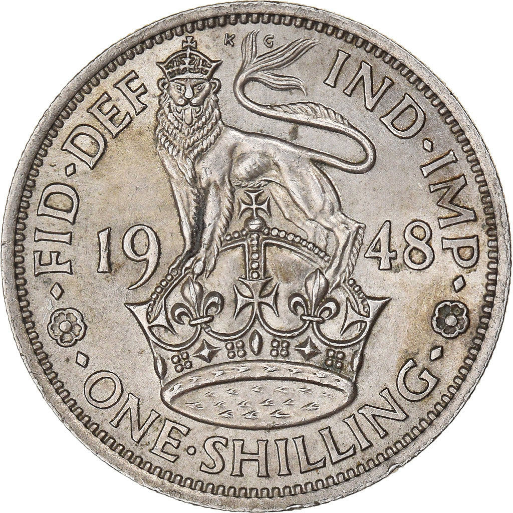 Coin, Great Britain, George VI, Shilling, 1948, AU(50-53), Copper-nickel, KM:863