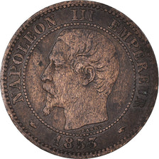 Coin, France, 2 Centimes, 1853, Paris, VF(30-35), Bronze, KM:776.1, Gadoury:103