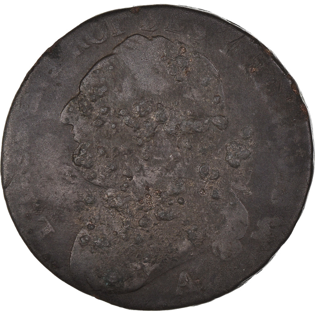 Coin, France, 12 deniers françois, 12 Deniers, 1793, Paris, Léopard, G(4-6)