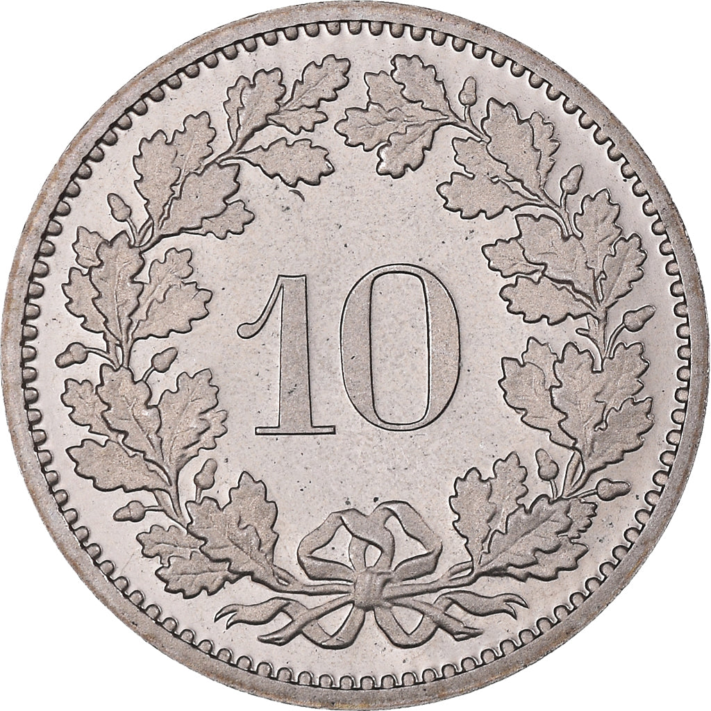 Moneda, Suiza, 10 Rappen, 1980, Bern, Proof, SC, Cobre - níquel, KM:27