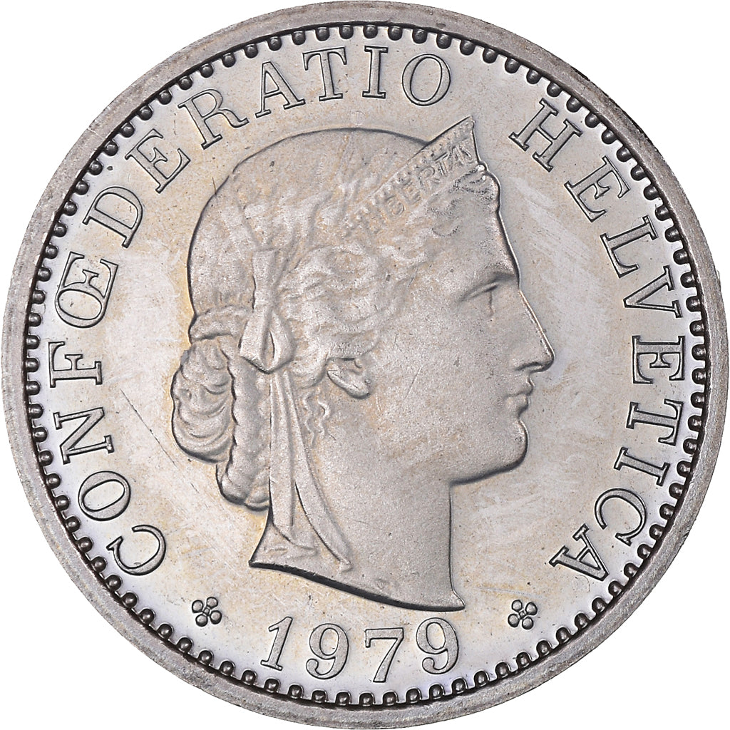 Moneda, Suiza, 20 Rappen, 1979, Bern, Proof, SC, Cobre - níquel, KM:29a