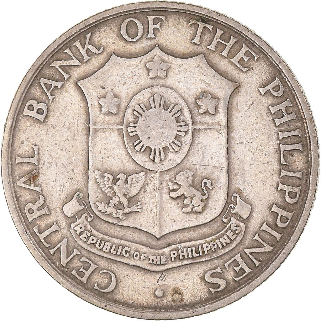 Coin, Philippines, 25 Centavos, 1966, EF(40-45), Copper-Nickel-Zinc, KM:189.1