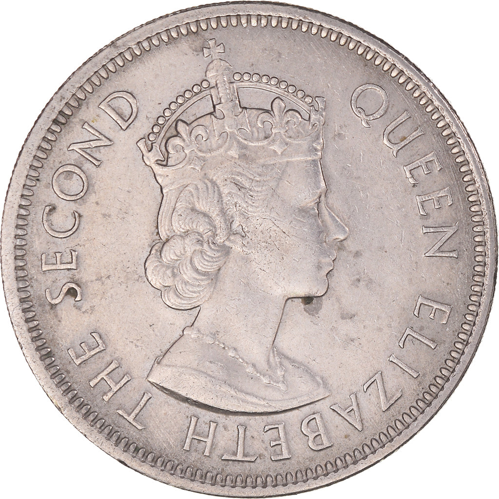 Coin, Hong Kong, Elizabeth II, Dollar, 1973, AU(50-53), Copper-nickel, KM:35