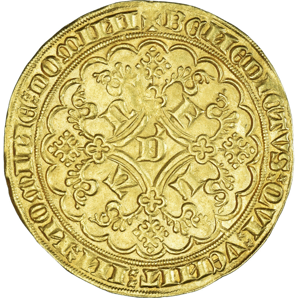 County of Flandre, Louis II de Mâle, Lion d'or, 1346-1384, Ghent, Oro, EBC