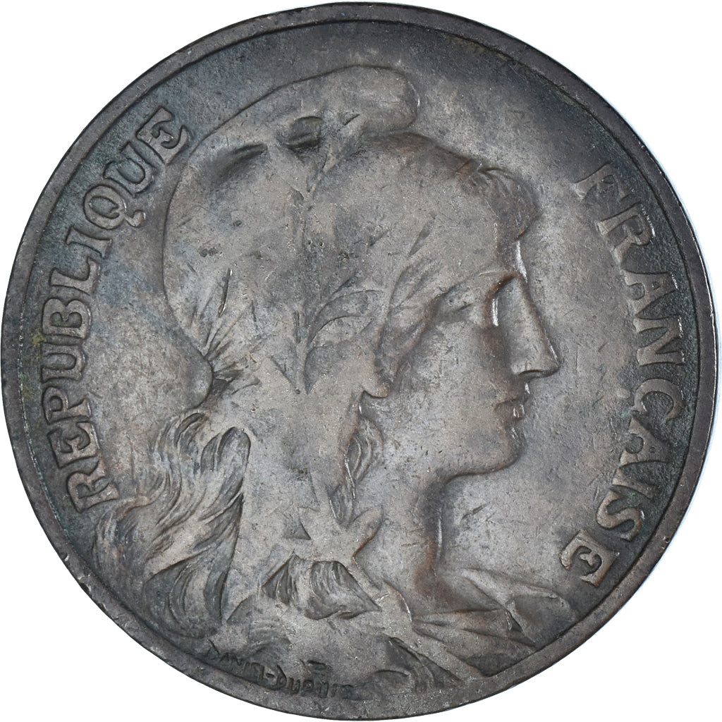Moneda, Francia, Dupuis, 10 Centimes, 1907, Paris, BC+, Bronce, KM:843