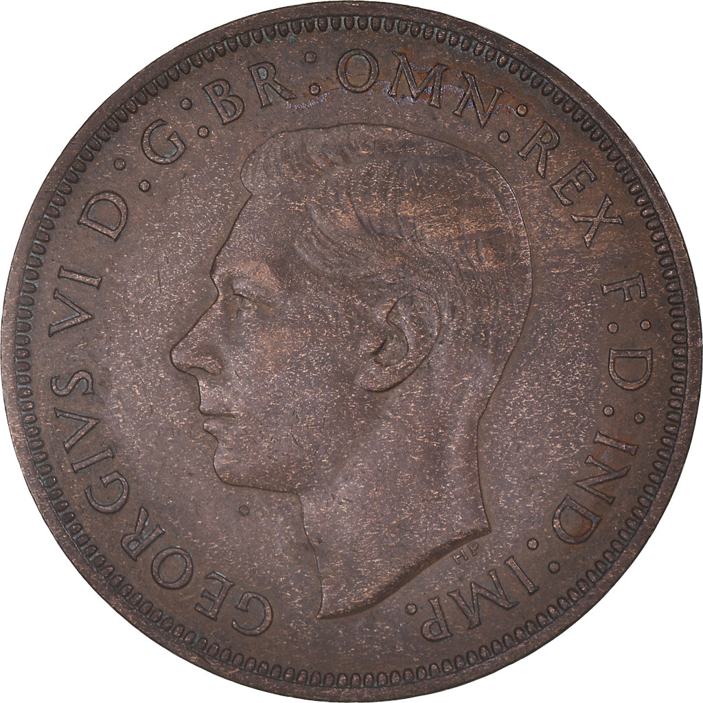 Coin, Great Britain, George VI, Penny, 1939, AU(50-53), Bronze, KM:845