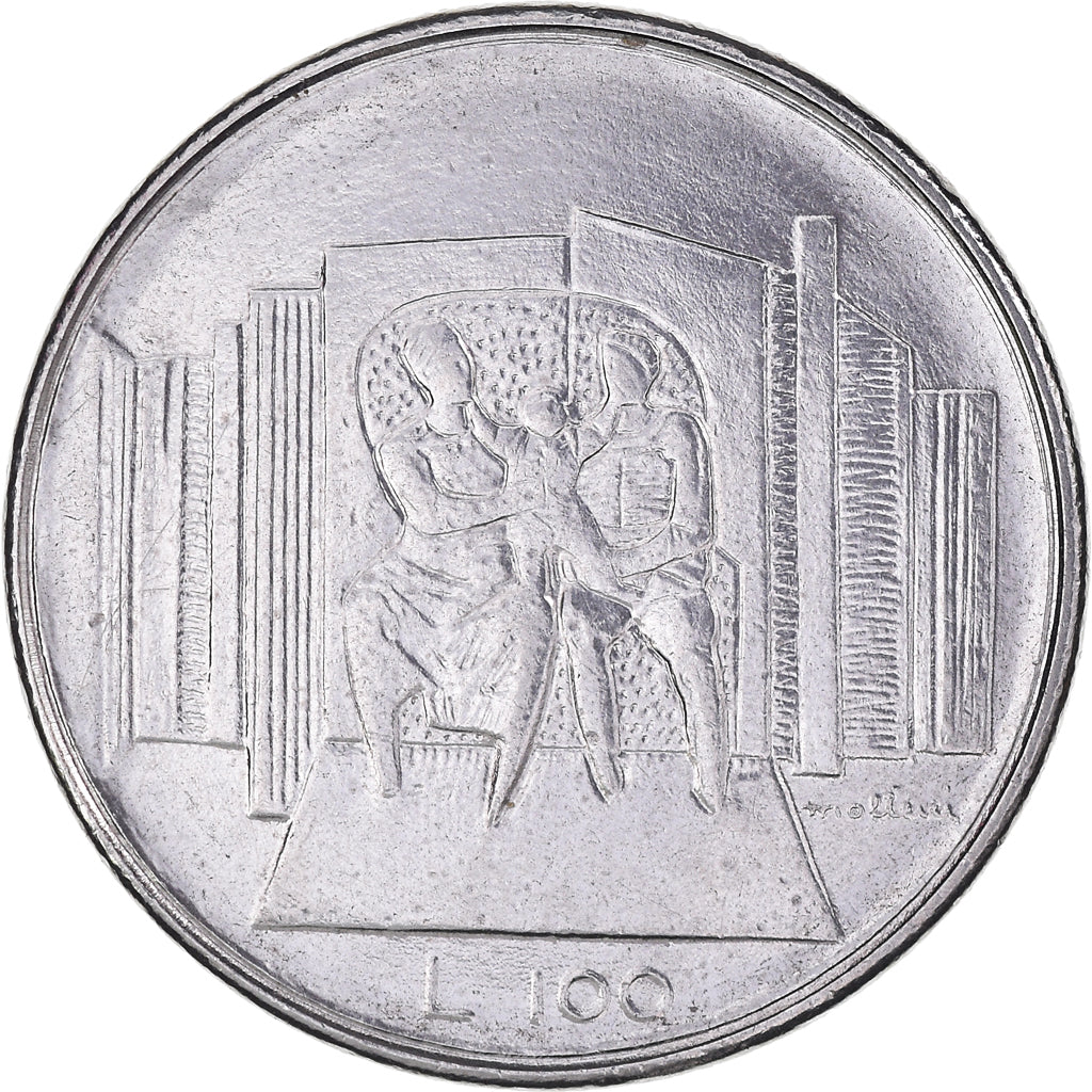 Münze, San Marino, 100 Lire, 1976, SS+, Stahl, KM:57