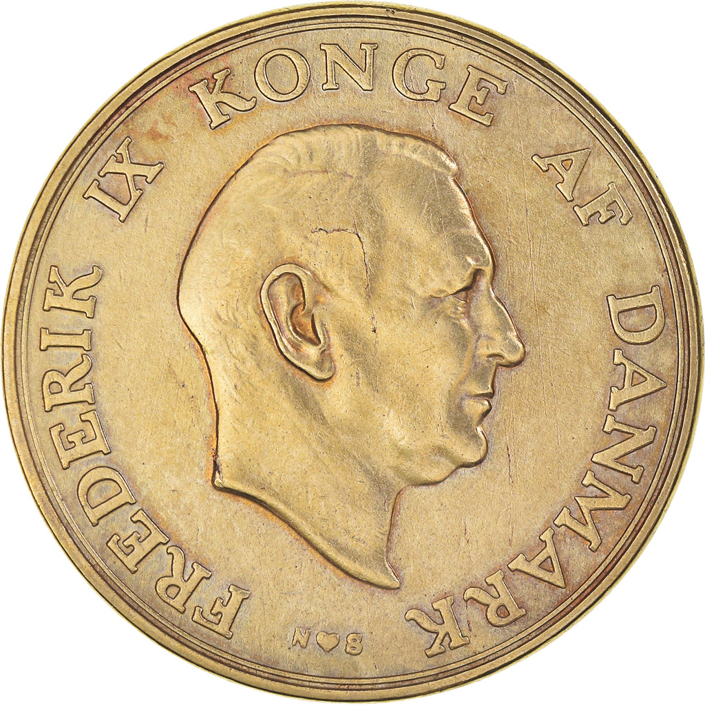 Moneta, Danimarca, Frederik IX, 2 Kroner, 1947, Copenhagen, BB+