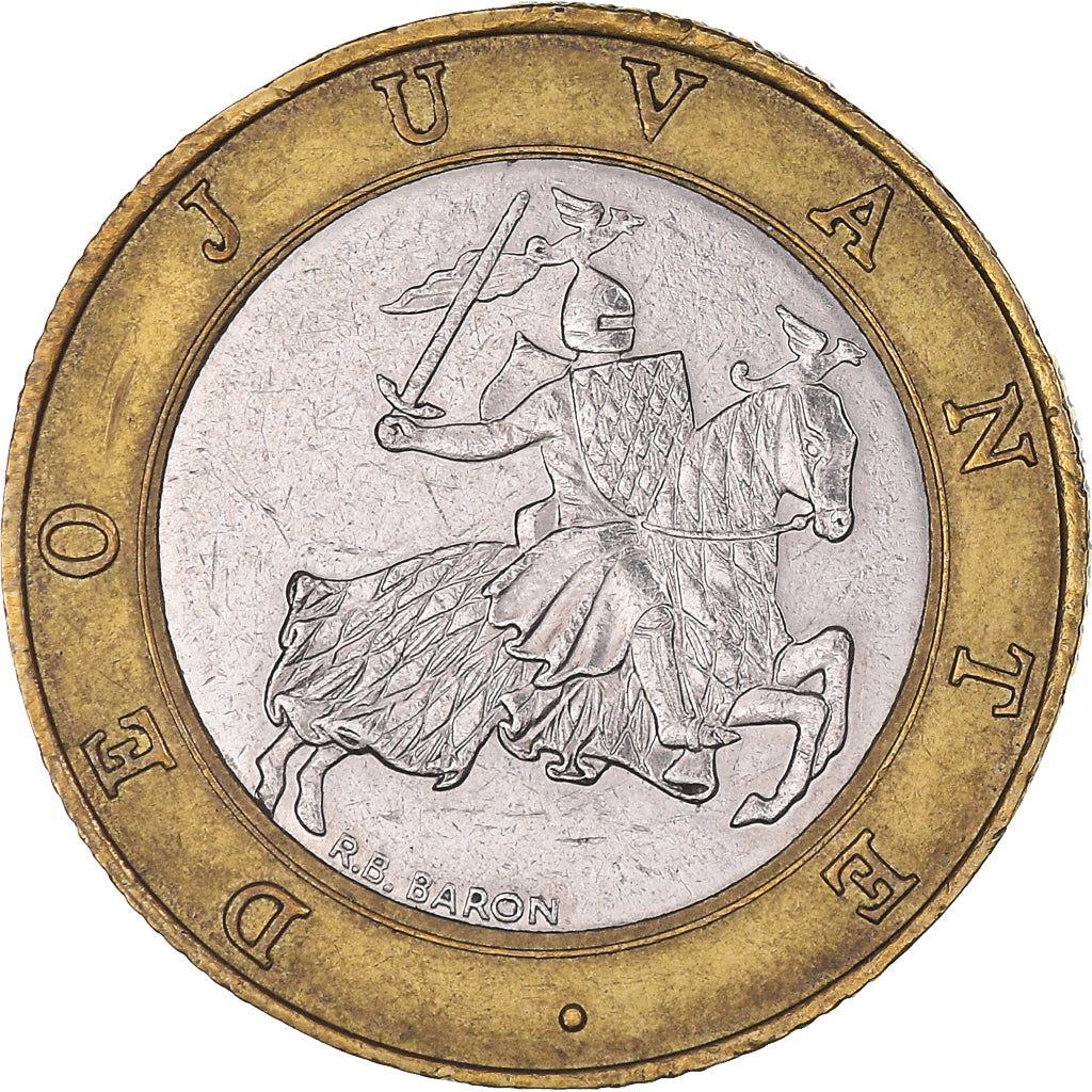 Moneda, Mónaco, Rainier III, 10 Francs, 1991, MBC, Bimetálico, KM:163