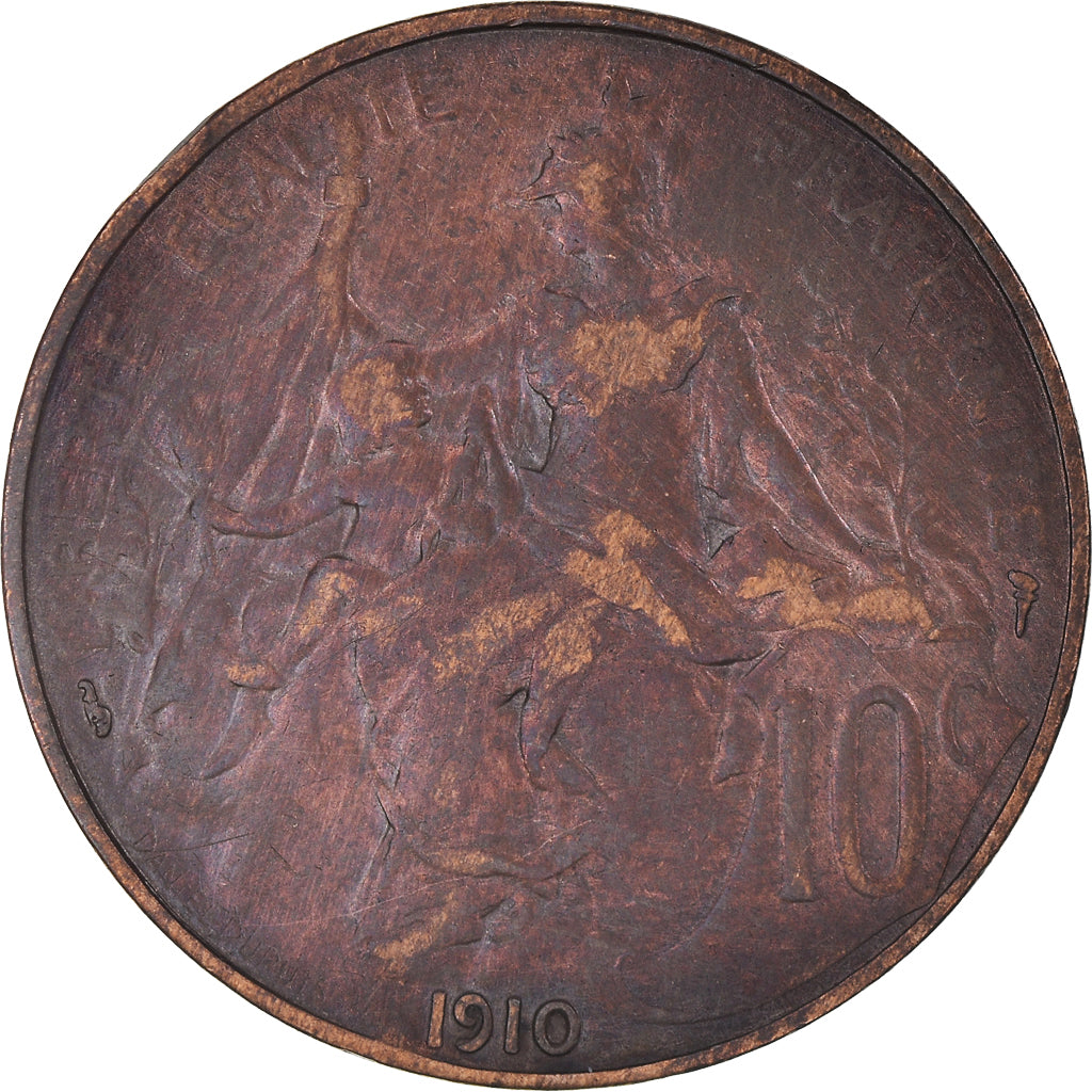 Coin, France, Dupuis, 10 Centimes, 1910, Paris, VF(20-25), Bronze, KM:843