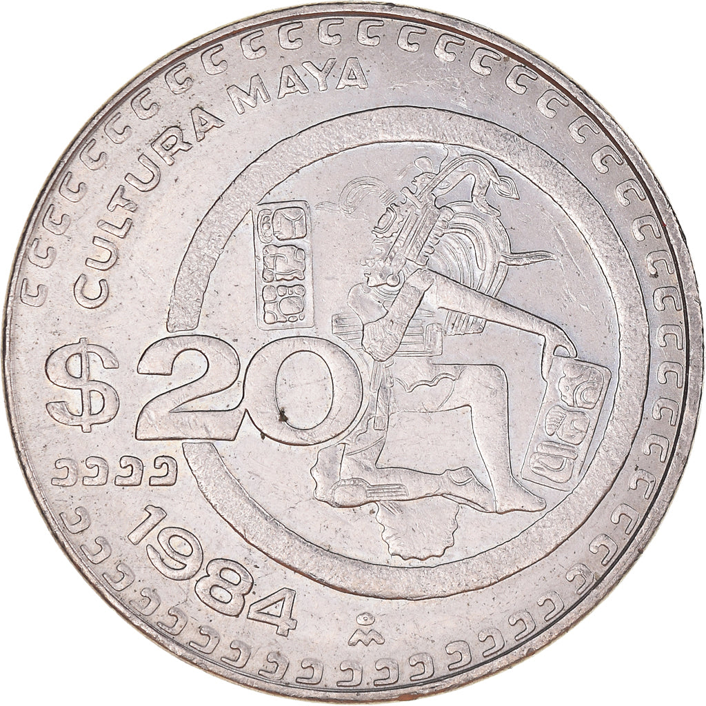 Munten, Mexico, 20 Pesos, 1984, Mexico City, ZF+, Cupro-nikkel, KM:486