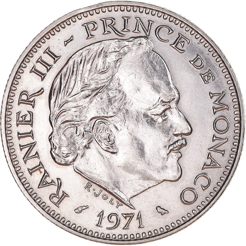 Munten, Monaco, Rainier III, 5 Francs, 1971, PR+, Cupro-nikkel, KM:150
