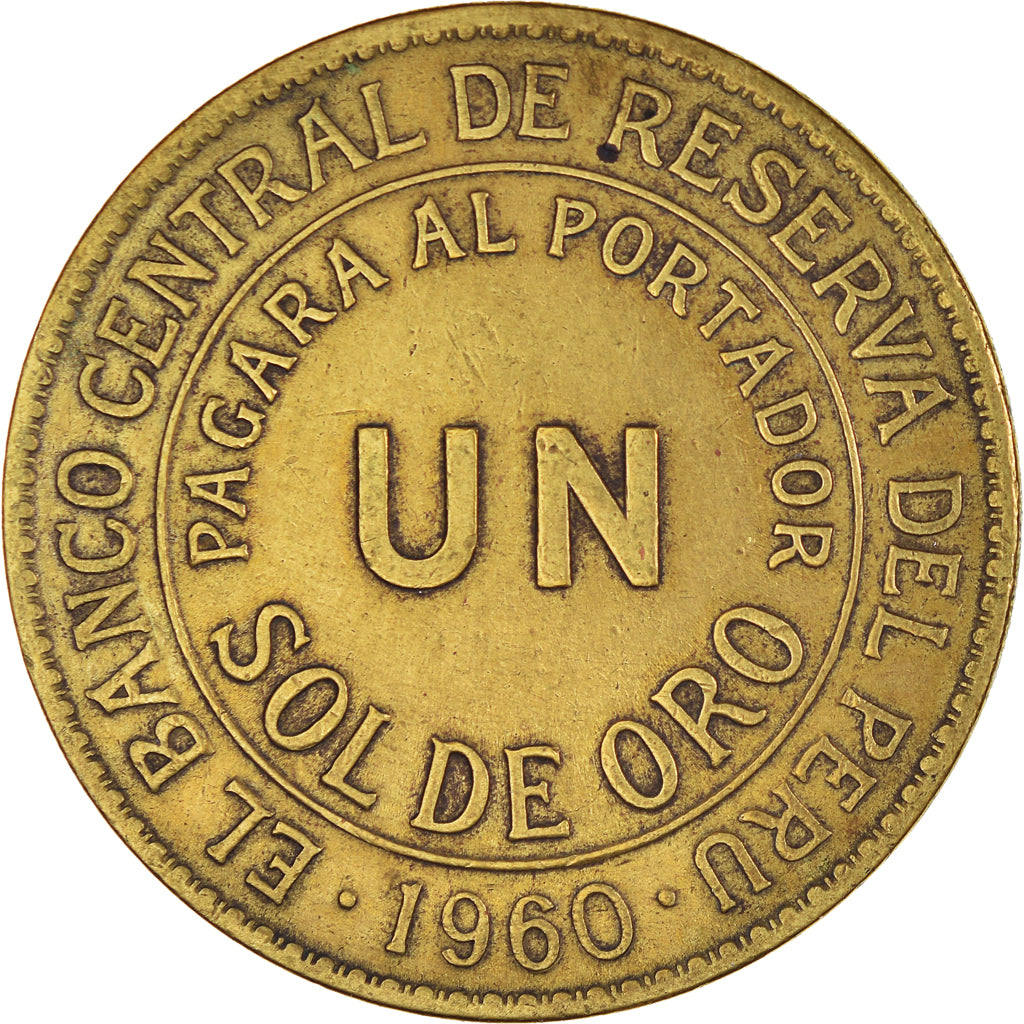 Moneda, Perú, Sol, 1960, MBC+, Latón, KM:222