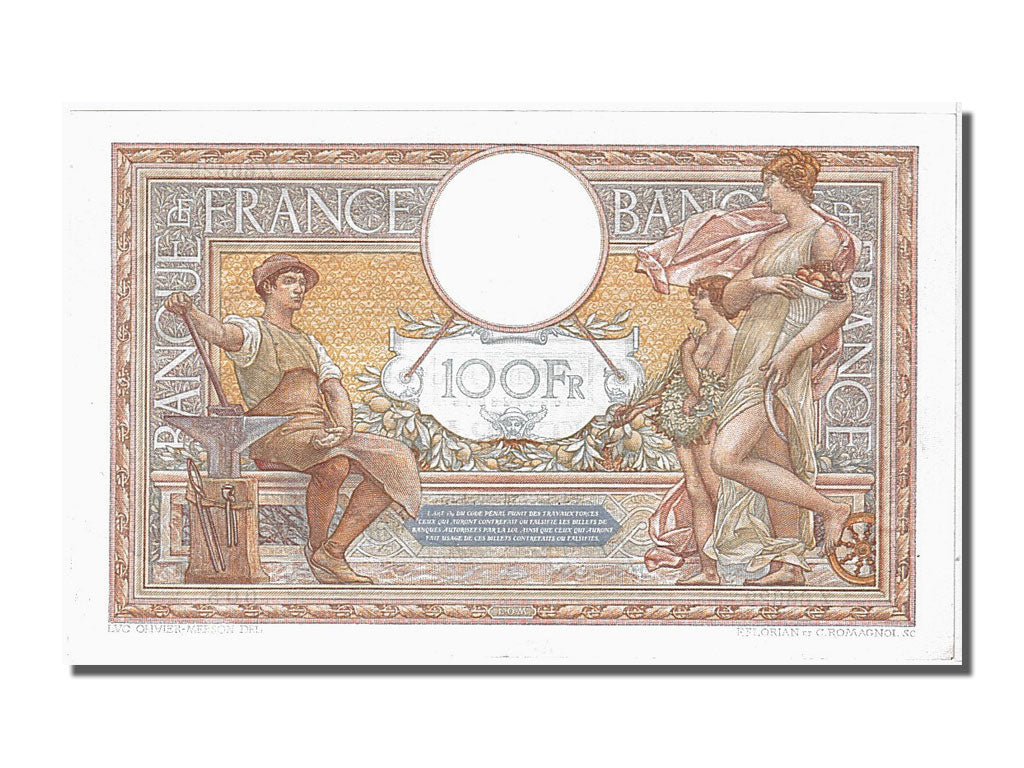 Banknote, France, 100 Francs, 100 F 1908-1939 ''Luc Olivier Merson'', 1939