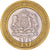 Moneda, Marruecos, Mohammed VI, 10 Dirhams, 2002/AH1423, MBC, Bimetálico
