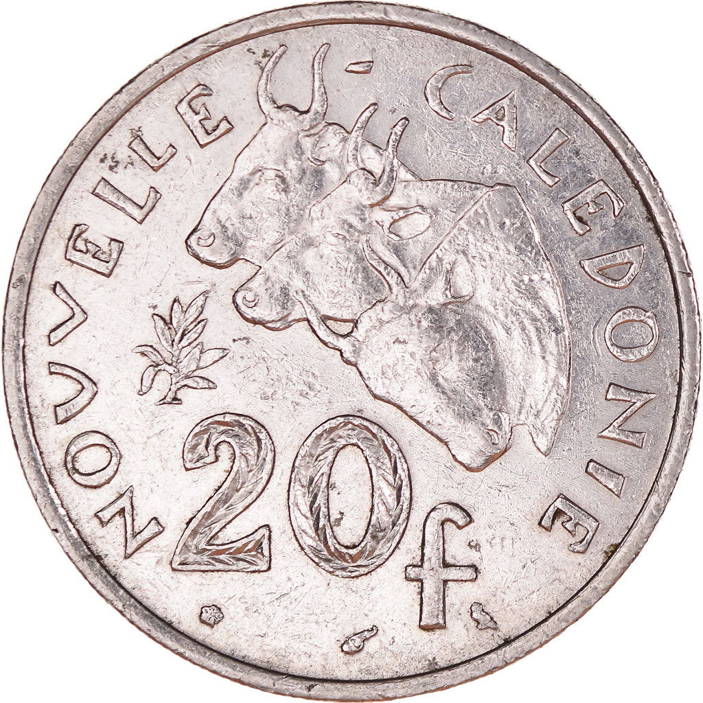 Coin, New Caledonia, 20 Francs, 1967, Paris, EF(40-45), Nickel, KM:6