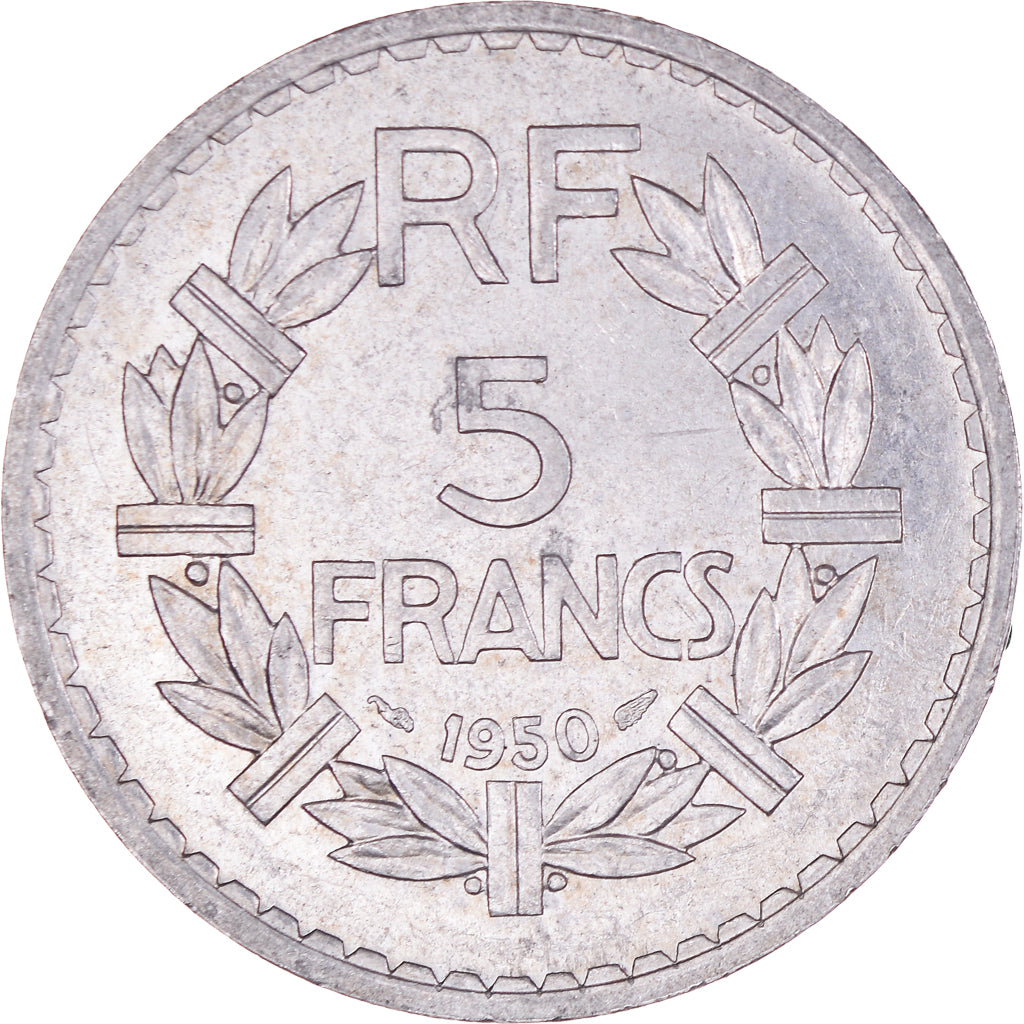Coin, France, Lavrillier, 5 Francs, 1950, Paris, AU(55-58), Aluminum, KM:888b.1