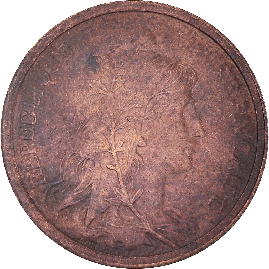 Moneda, Francia, Dupuis, 2 Centimes, 1912, Paris, MBC, Bronce, KM:841