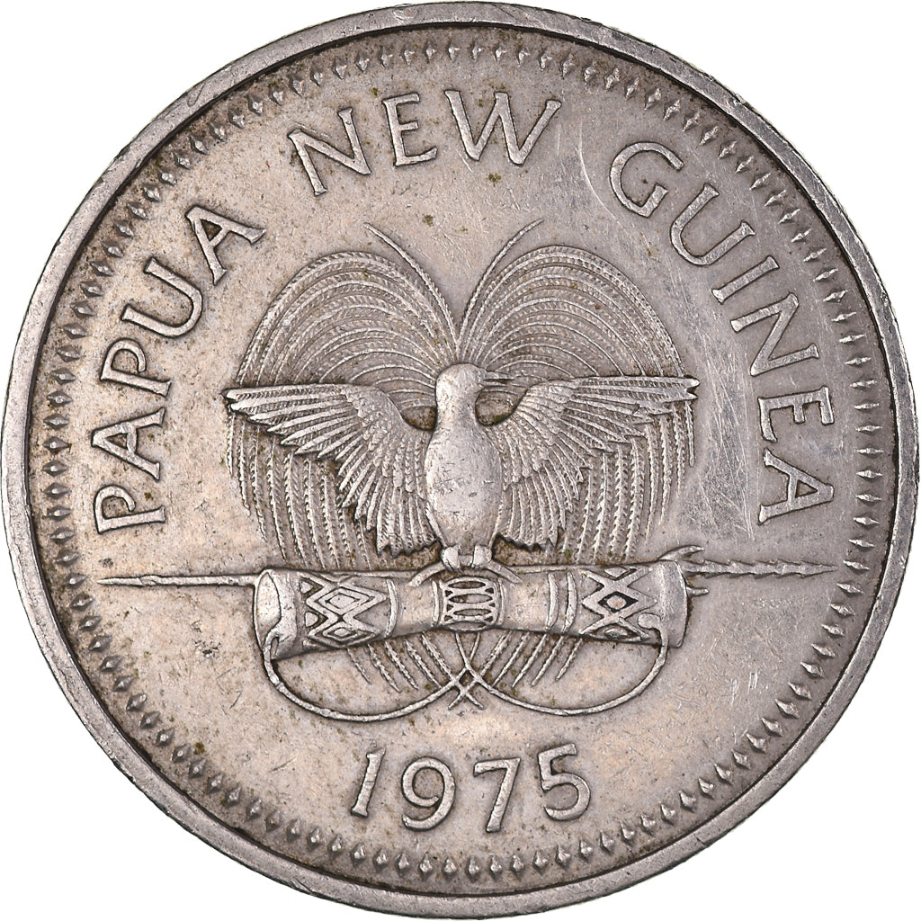 Münze, Papua New Guinea, 20 Toea, 1975, SS, Kupfer-Nickel, KM:5