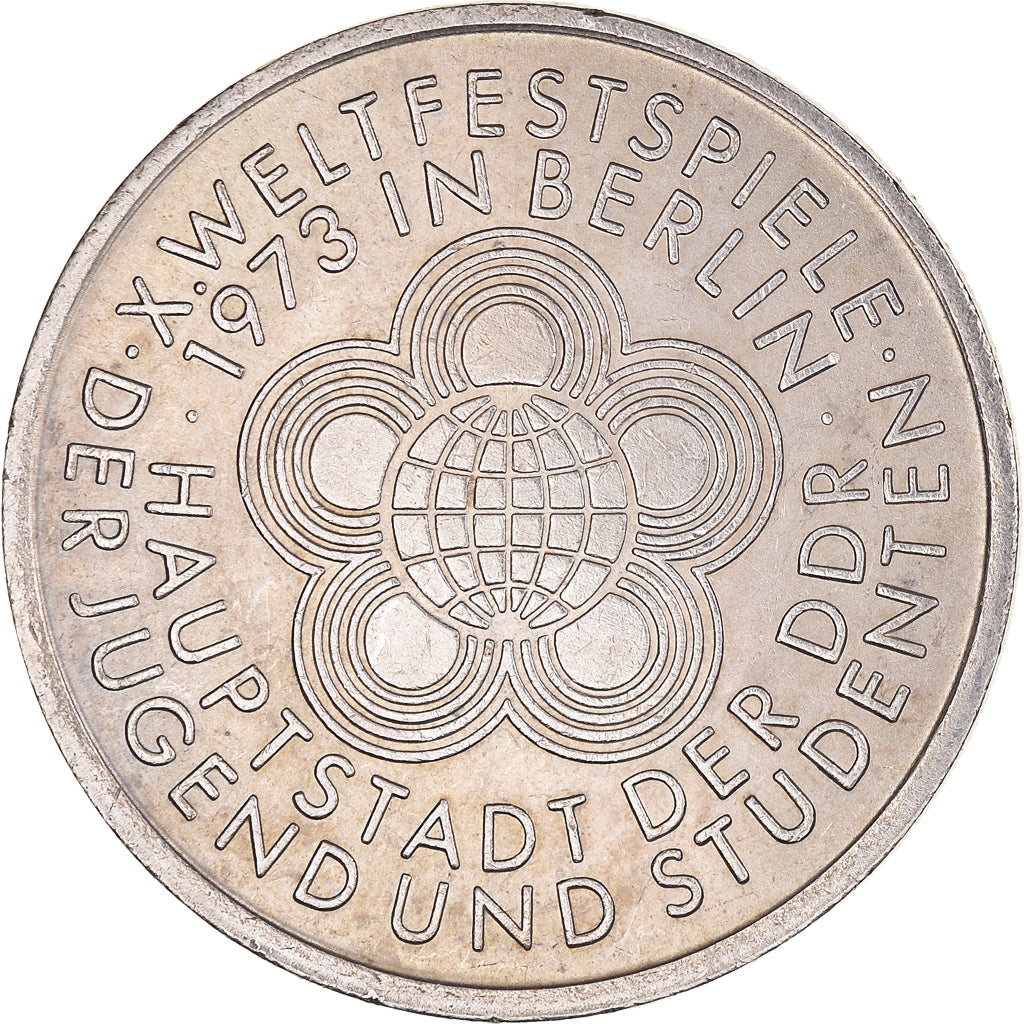 Coin, GERMAN-DEMOCRATIC REPUBLIC, 10 Mark, 1973, Berlin, AU(55-58)