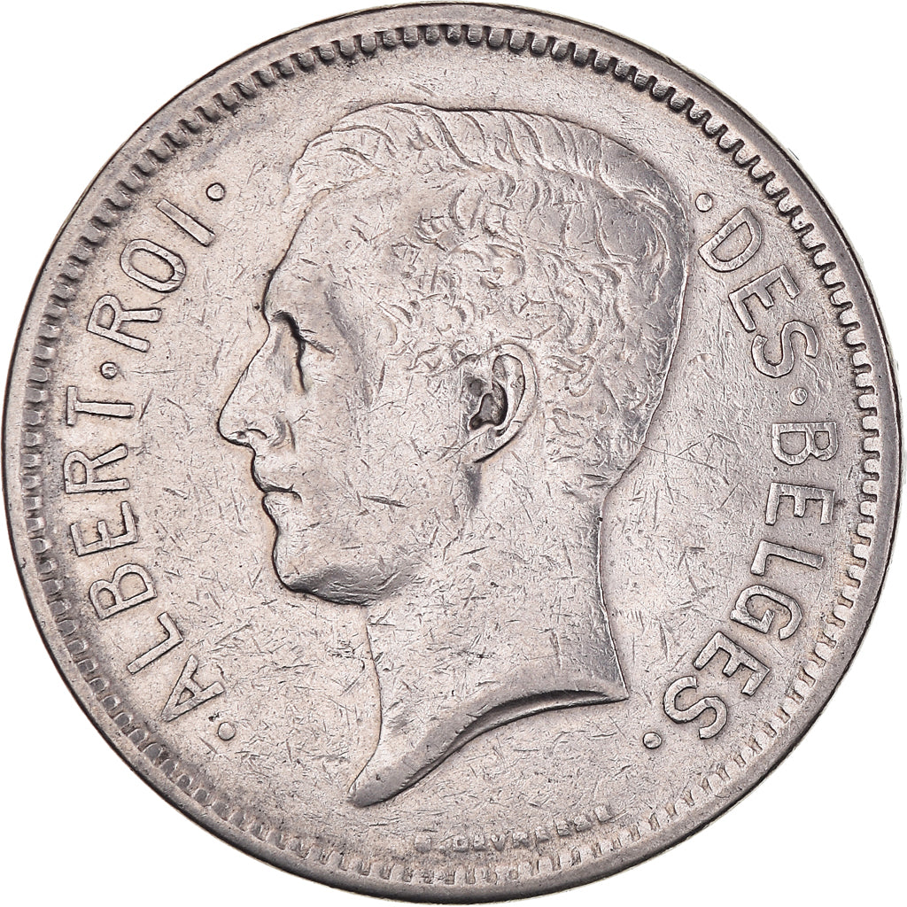 Monnaie, Belgique, Albert I, 5 Francs, 5 Frank, 1931, Position A, TTB, Nickel
