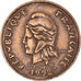 Moneta, Polinezja Francuska, 100 Francs, 1992, Paris, EF(40-45), Nikiel-Brąz