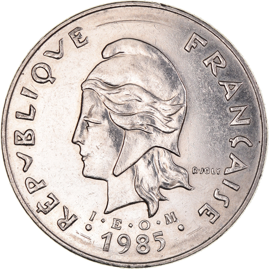 Moneta, Polinezja Francuska, 50 Francs, 1985, Paris, AU(55-58), Nikiel, KM:13