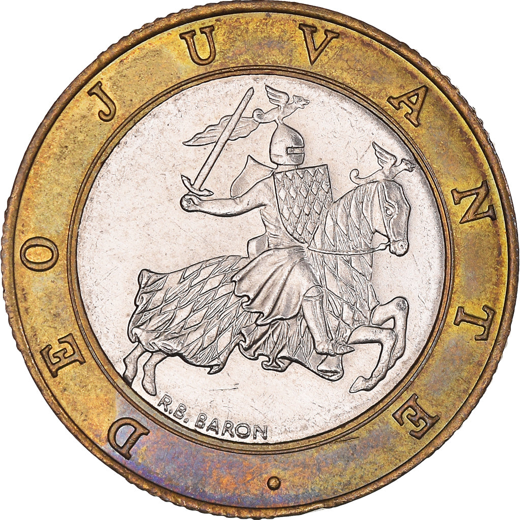 Moeda, Mónaco, Rainier III, 10 Francs, 1995, AU(50-53), Bimetálico, KM:163