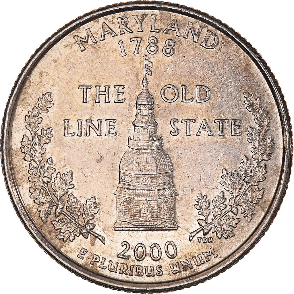 Monnaie, États-Unis, Maryland, Quarter, 2000, U.S. Mint, Philadelphie, SUP