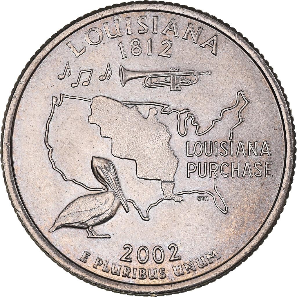Moneta, Stati Uniti, Louisiana, Quarter, 2002, U.S. Mint, Denver, SPL-, Rame