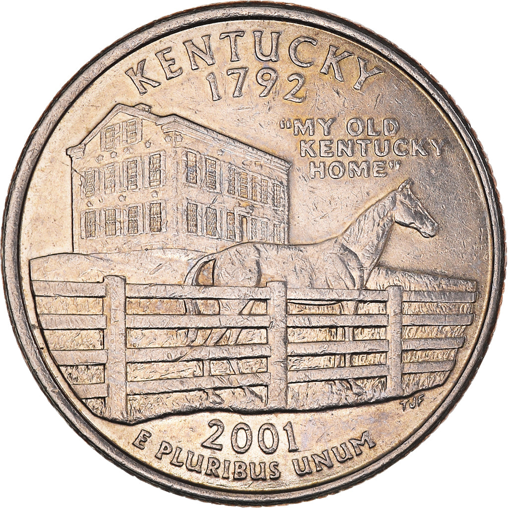 Monnaie, États-Unis, Kentucky, Quarter, 2001, U.S. Mint, Denver, SUP