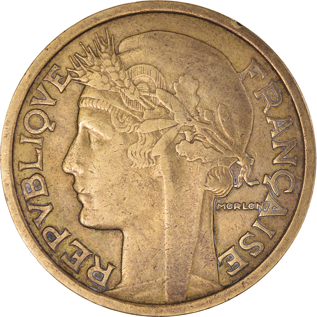 Moeda, França, Morlon, 2 Francs, 1937, EF(40-45), Alumínio-Bronze, KM:886