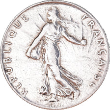 Moeda, França, Semeuse, 50 Centimes, 1916, Paris, AU(55-58), Prata, KM:854