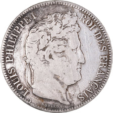 Coin, France, Louis-Philippe, 5 Francs, 1834, Lille, VF(30-35), Silver