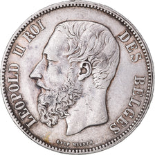 Münze, Belgien, Leopold II, 5 Francs, 5 Frank, 1869, SS, Silber, KM:24